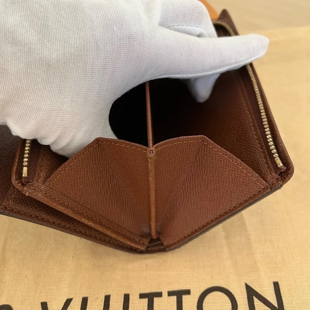 Louis Vuitton Tresor Wallet Monogram Zip Around Porte Monnaie Billets EUC
